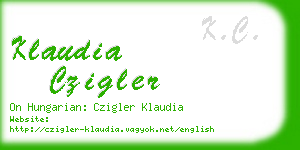 klaudia czigler business card